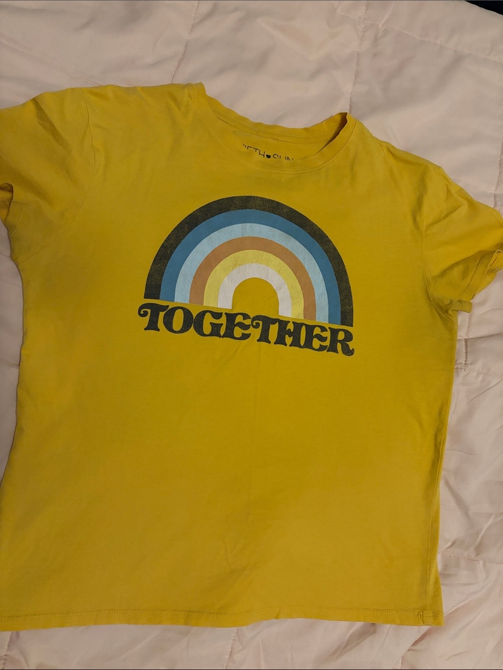 Fifth Sun Yellow Rainbow "Together" Graphic Tee